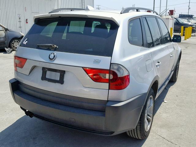 WBXPA93485WD07781 - 2005 BMW X3 3.0I SILVER photo 4