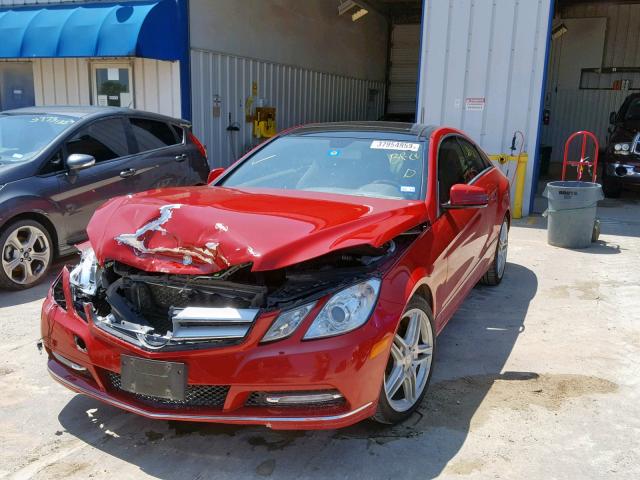 WDDKJ5KB5DF185415 - 2013 MERCEDES-BENZ E 350 RED photo 2