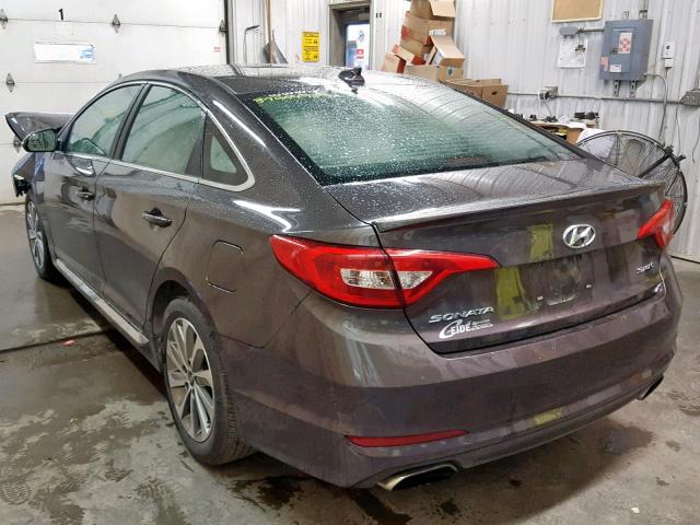 5NPE34AF4GH291946 - 2016 HYUNDAI SONATA SPO BROWN photo 3