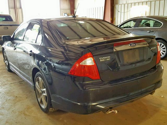 3FAHP0KC7BR172847 - 2011 FORD FUSION SPO BLACK photo 3