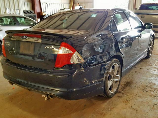 3FAHP0KC7BR172847 - 2011 FORD FUSION SPO BLACK photo 4