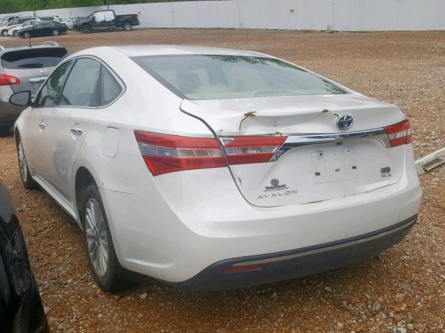 4T1BD1EB1DU015131 - 2013 TOYOTA AVALON HYB WHITE photo 3