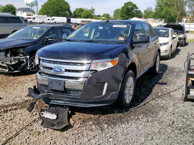 2FMDK4JCXBBA83106 - 2011 FORD EDGE SEL BLACK photo 2