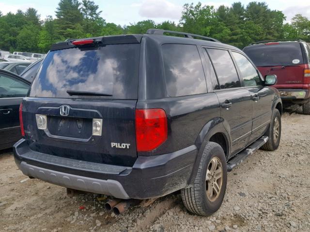 2HKYF18734H506617 - 2004 HONDA PILOT EXL BLACK photo 4