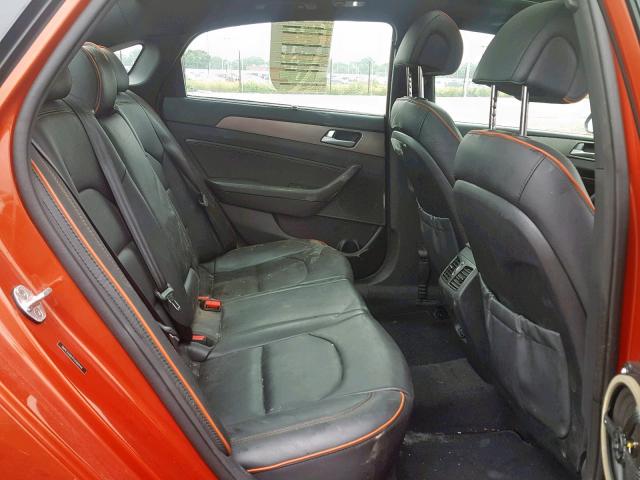 5NPE34AB7FH190444 - 2015 HYUNDAI SONATA SPO ORANGE photo 6