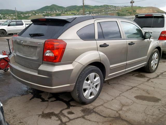 1B3HB48B57D254446 - 2007 DODGE CALIBER SX GOLD photo 4