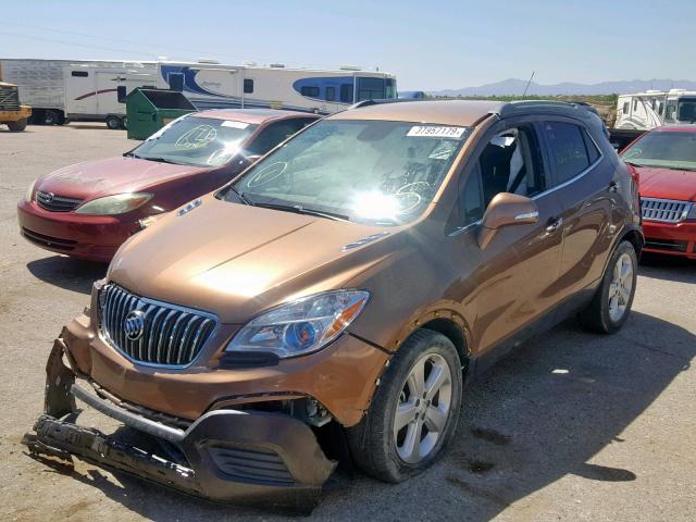 KL4CJASB7GB584890 - 2016 BUICK ENCORE BROWN photo 2