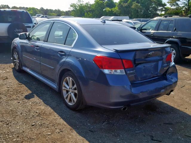 4S3BMDK66D2036601 - 2013 SUBARU LEGACY 3.6 BLUE photo 3