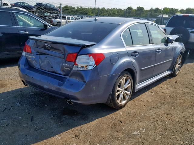 4S3BMDK66D2036601 - 2013 SUBARU LEGACY 3.6 BLUE photo 4