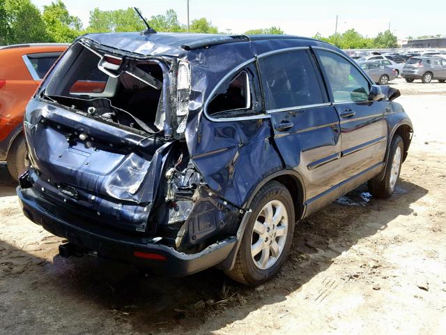 JHLRE48777C035468 - 2007 HONDA CR-V EXL BLUE photo 4