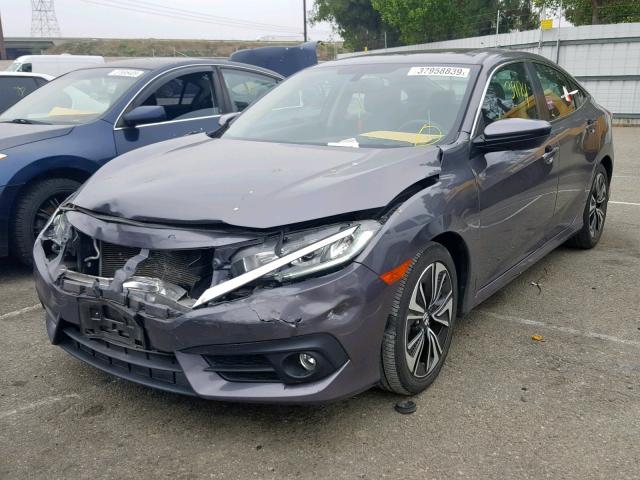 2HGFC1F79GH637276 - 2016 HONDA CIVIC EXL GRAY photo 2