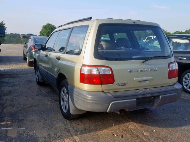 JF1SF63502H738943 - 2002 SUBARU FORESTER L GOLD photo 3