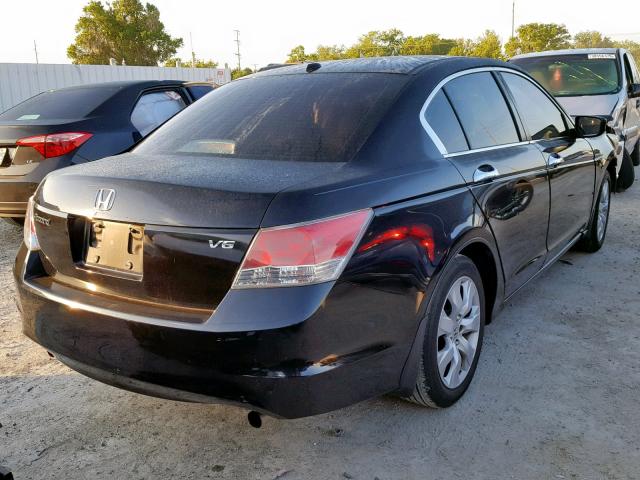 1HGCP36848A080868 - 2008 HONDA ACCORD EXL BLACK photo 4