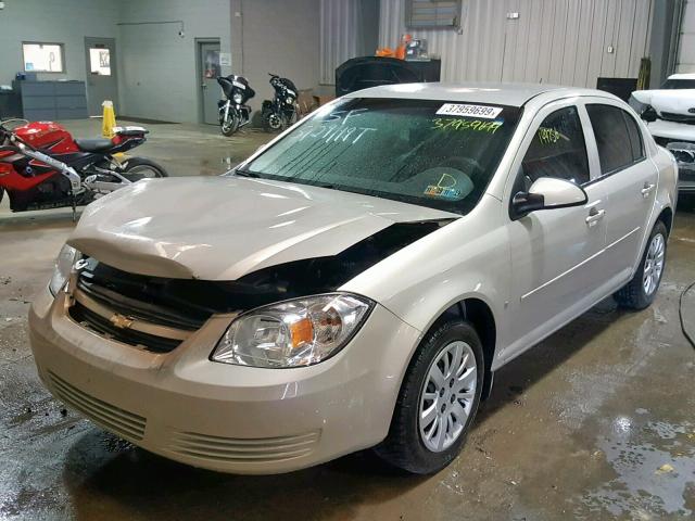 1G1AT58H797103285 - 2009 CHEVROLET COBALT LT BEIGE photo 2