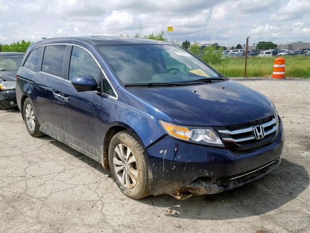 5FNRL5H62EB137180 - 2014 HONDA ODYSSEY EX BLUE photo 1