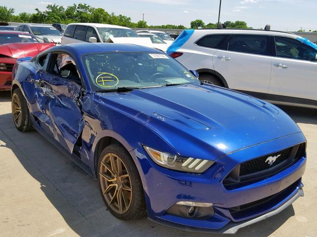 1FA6P8CF0F5354834 - 2015 FORD MUSTANG GT BLUE photo 1