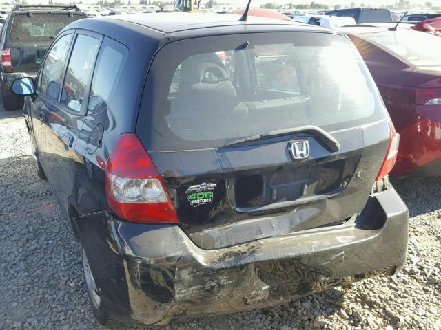 JHMGD37477S005447 - 2007 HONDA FIT BLACK photo 3