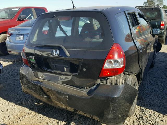 JHMGD37477S005447 - 2007 HONDA FIT BLACK photo 4