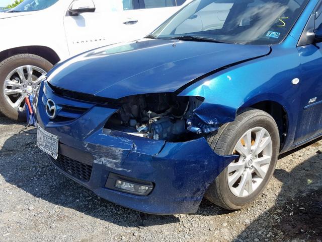 JM1BK323581812508 - 2008 MAZDA 3 S BLUE photo 9