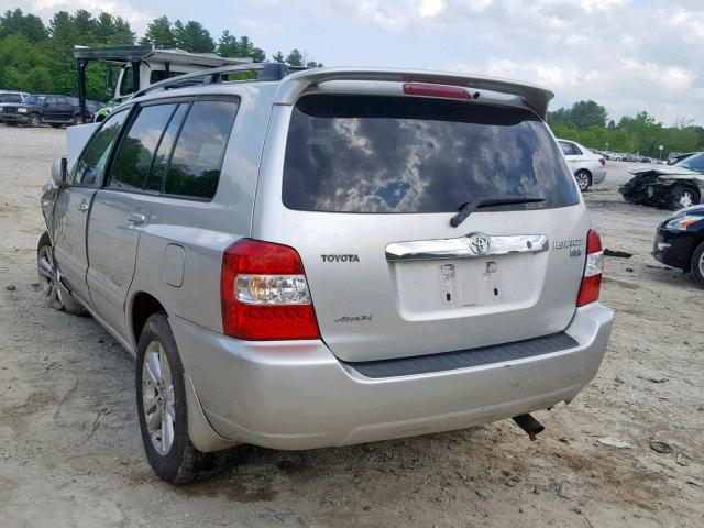 JTEEW21A070039796 - 2007 TOYOTA HIGHLANDER SILVER photo 3