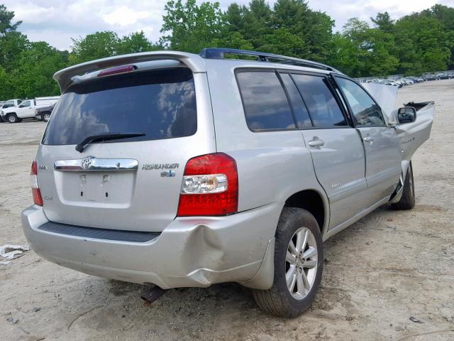 JTEEW21A070039796 - 2007 TOYOTA HIGHLANDER SILVER photo 4