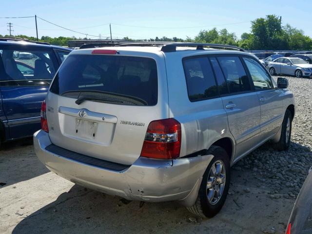 JTEDP21A950088646 - 2005 TOYOTA HIGHLANDER SILVER photo 4