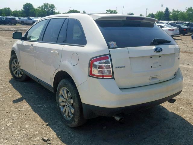 2FMDK38CX8BB11219 - 2008 FORD EDGE SEL WHITE photo 3