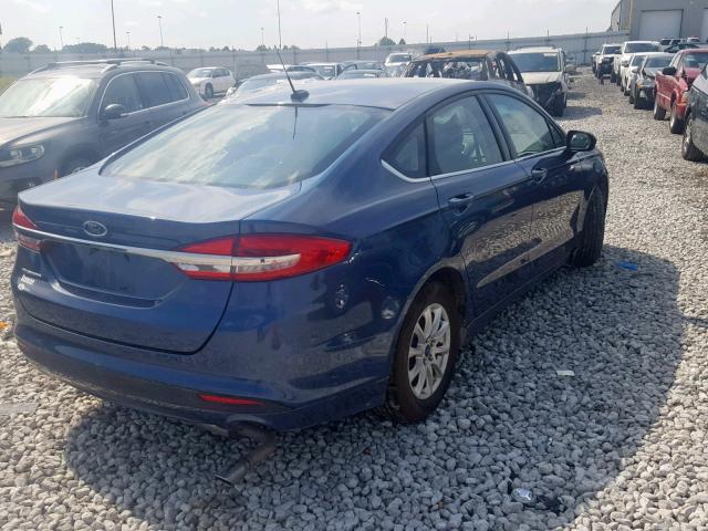 3FA6P0G73JR245911 - 2018 FORD FUSION S BLUE photo 4