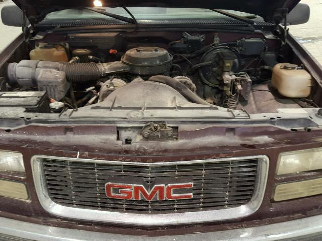 2GTEC19Z3R1567325 - 1994 GMC SIERRA BURGUNDY photo 7