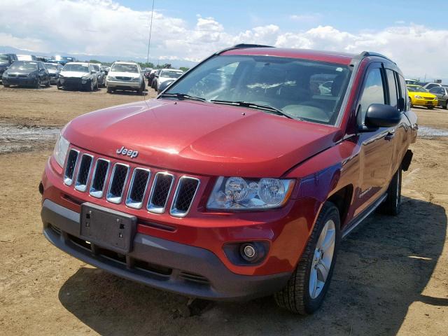 1C4NJDBB2CD562455 - 2012 JEEP COMPASS SP RED photo 2