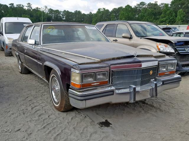 1G6DW51Y2KR702646 - 1989 CADILLAC BROUGHAM BURGUNDY photo 1