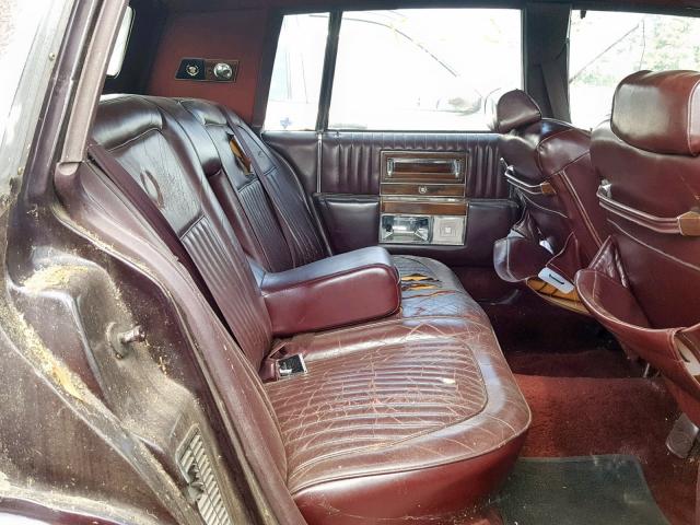 1G6DW51Y2KR702646 - 1989 CADILLAC BROUGHAM BURGUNDY photo 6