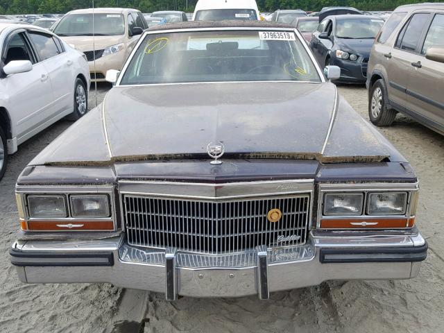 1G6DW51Y2KR702646 - 1989 CADILLAC BROUGHAM BURGUNDY photo 9