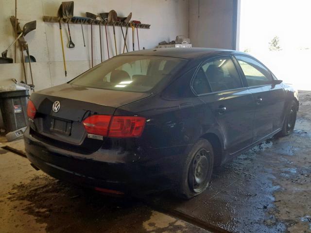 3VW2K7AJ7CM329120 - 2012 VOLKSWAGEN JETTA BASE BLACK photo 4