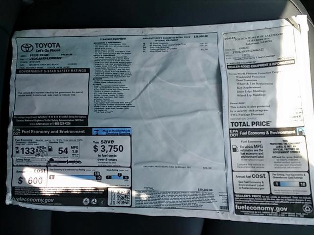 JTDKARFP1J3086322 - 2018 TOYOTA PRIUS PRIM 灰色 照片 10