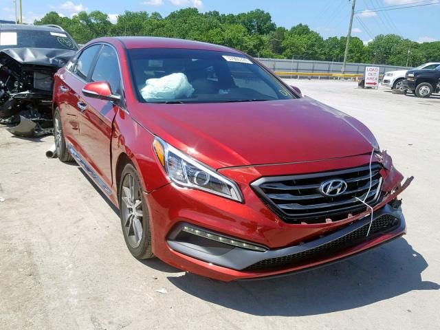 5NPE34AB8FH101738 - 2015 HYUNDAI SONATA SPO RED photo 1