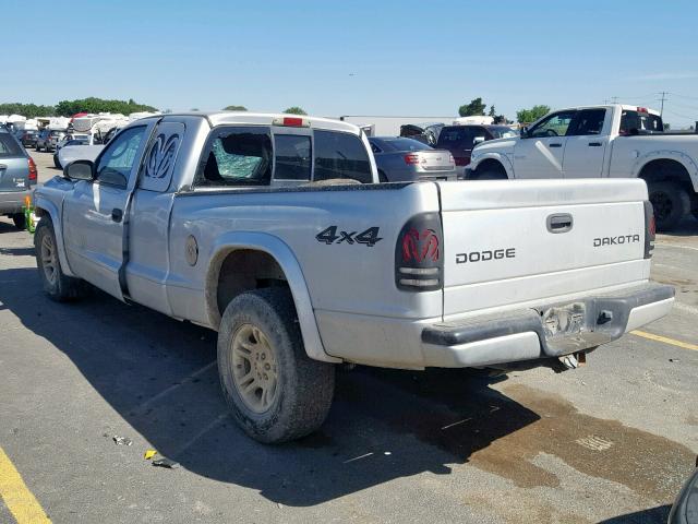 1D7HG32N83S106185 - 2003 DODGE DAKOTA SPO SILVER photo 3