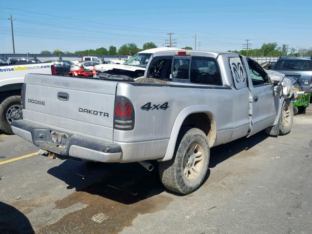 1D7HG32N83S106185 - 2003 DODGE DAKOTA SPO SILVER photo 4