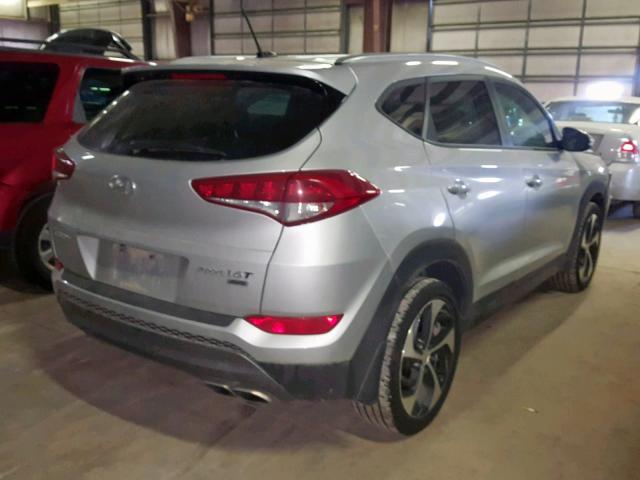 KM8J3CA21GU161128 - 2016 HYUNDAI TUCSON LIM SILVER photo 4