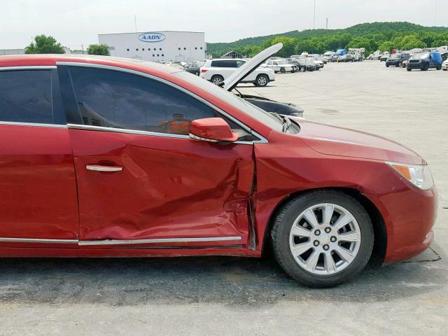 1G4GC5ER1DF140163 - 2013 BUICK LACROSSE RED photo 9