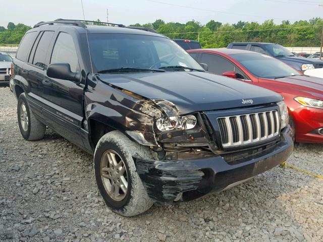 1J4GW48N24C340317 - 2004 JEEP GRAND CHER BLACK photo 1