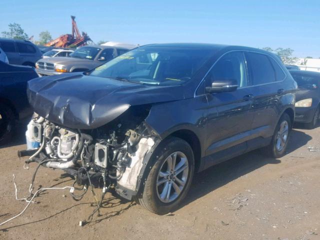 2FMTK4J84FBC36172 - 2015 FORD EDGE SEL CHARCOAL photo 2