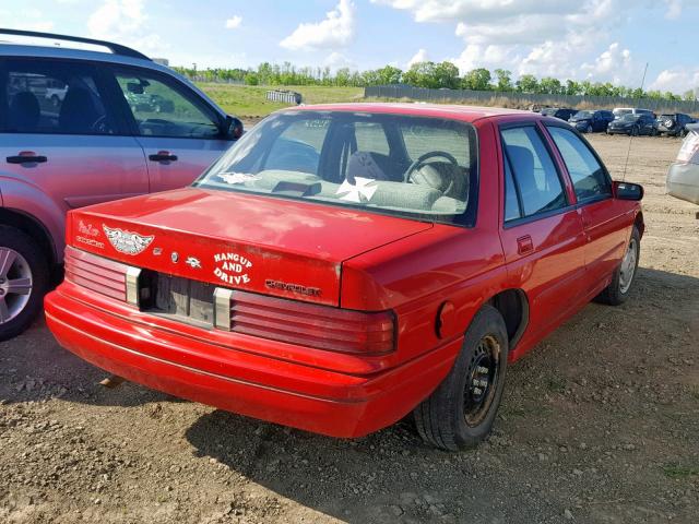 1G1LD5541SY242674 - 1995 CHEVROLET CORSICA RED photo 4