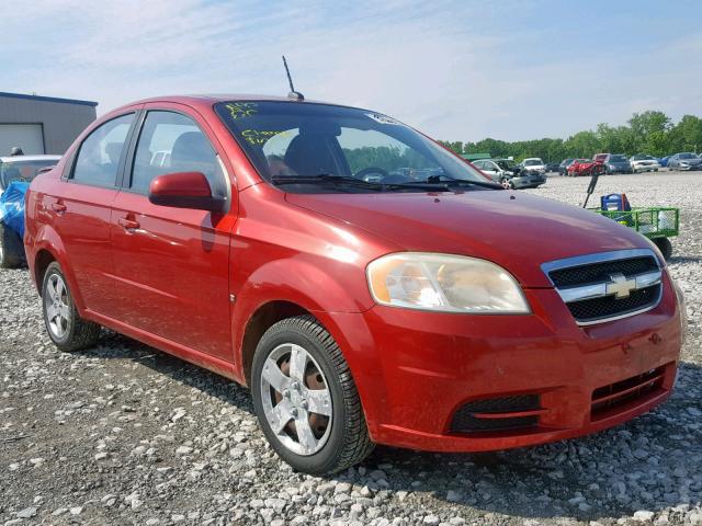 KL1TD56E59B314060 - 2009 CHEVROLET AVEO LS RED photo 1