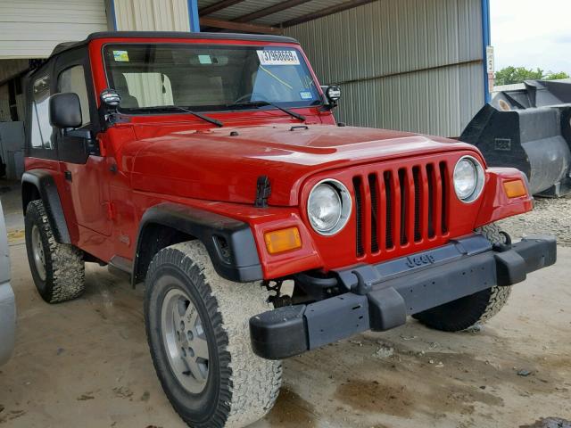 1J4FA291X4P744324 - 2004 JEEP WRANGLER / RED photo 1