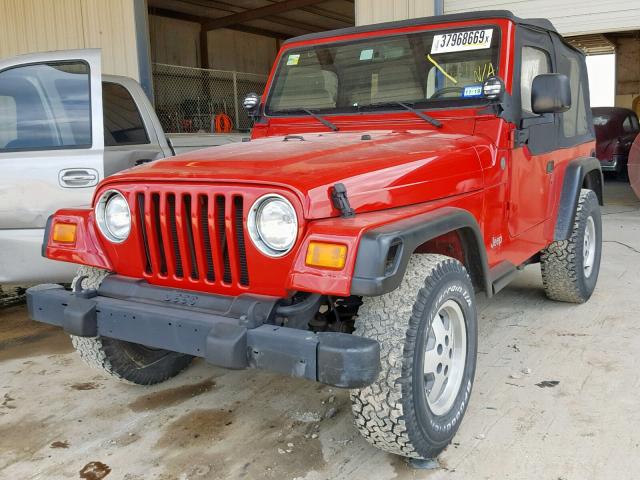 1J4FA291X4P744324 - 2004 JEEP WRANGLER / RED photo 2