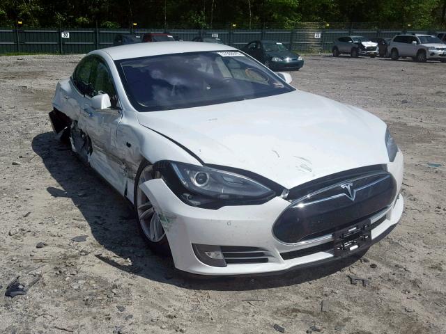 5YJSA1H13EFP32365 - 2014 TESLA MODEL S WHITE photo 1