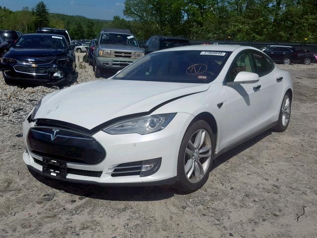 5YJSA1H13EFP32365 - 2014 TESLA MODEL S WHITE photo 2