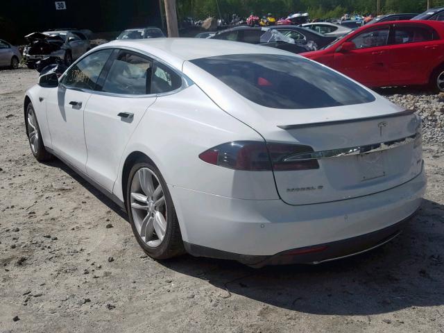 5YJSA1H13EFP32365 - 2014 TESLA MODEL S أبيض صورة 3