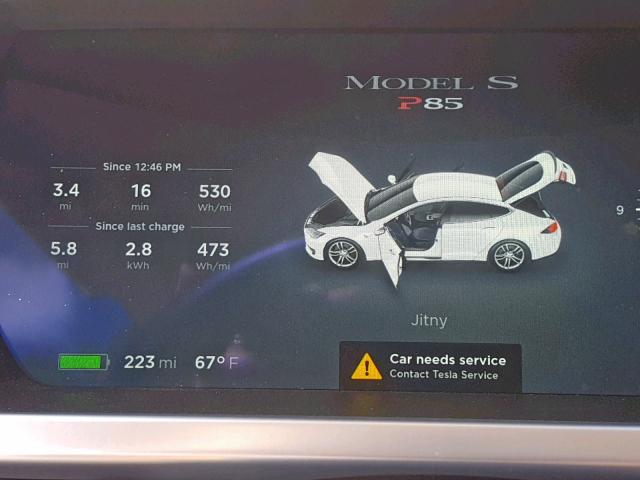 5YJSA1H13EFP32365 - 2014 TESLA MODEL S أبيض صورة 8